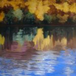 Reflet sur le Rhône-Pastel