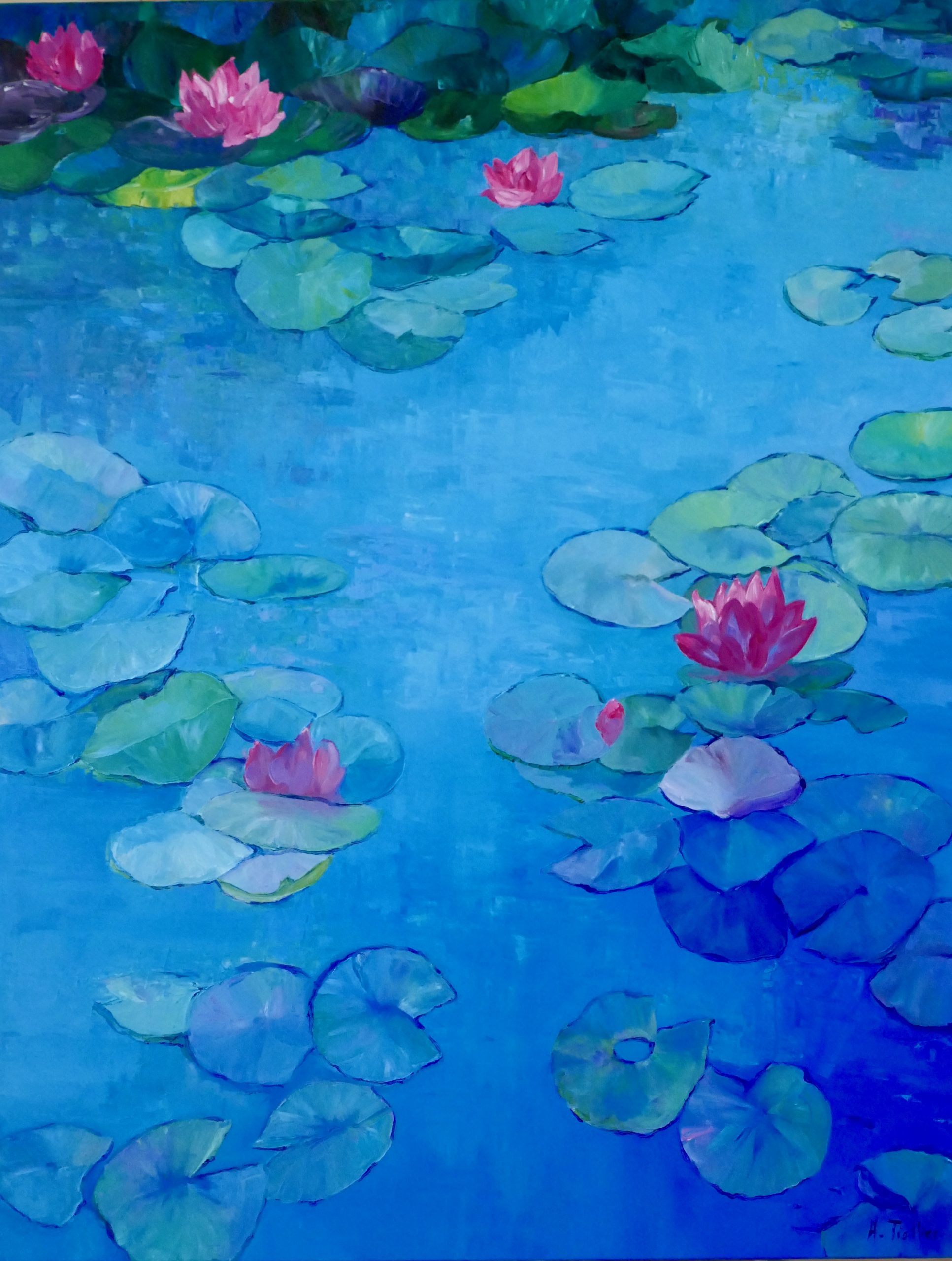 Hommage à Monet (II), huile -89x116cm