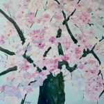 Sakura - Huile- 100 x 100