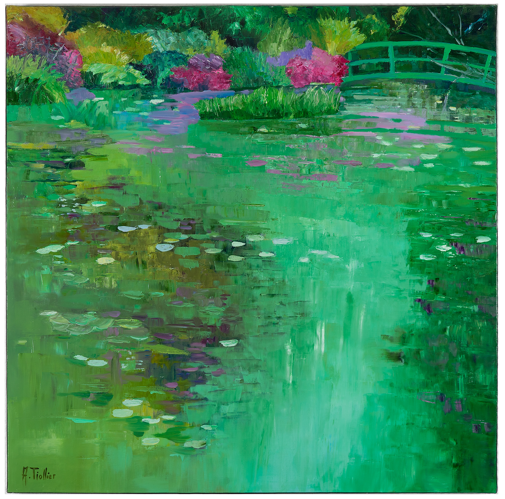 Giverny, huile-90x90cm